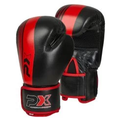 PHOENIX PX Boxhandschuhe Schwarz-rot Leder -Kampfsportausrüstung 100 BGX PX Boxhandschuhe schwarz rot Leder 2 1280x1280