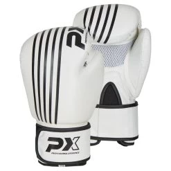 PHOENIX PX Boxhandschuhe SPARRING, PU Weiß-schwarz