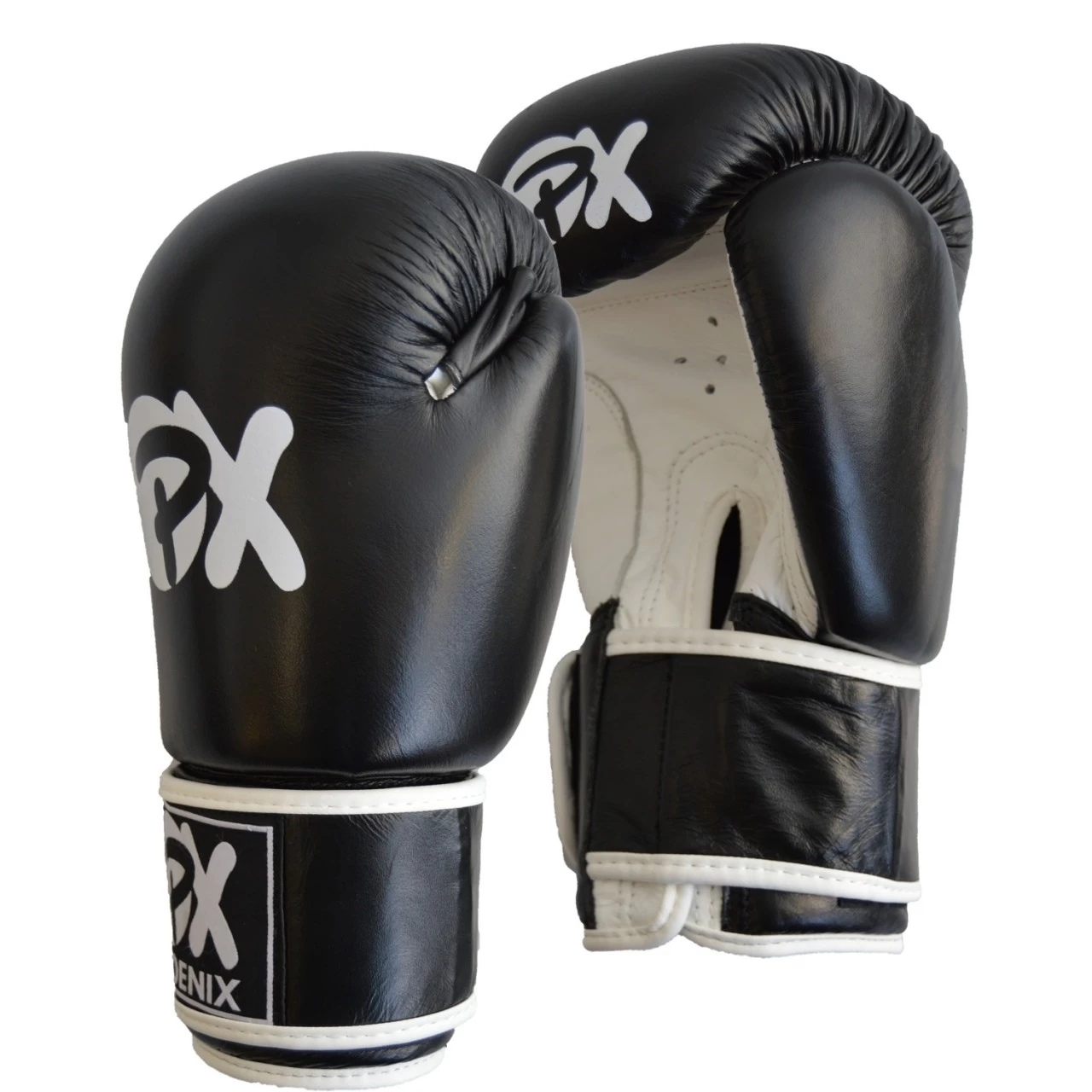 PHOENIX PX Boxhandschuhe Schwarz-weiß Leder 3 PHOENIX PX Boxhandschuhe Schwarz-weiß Leder - Image 3