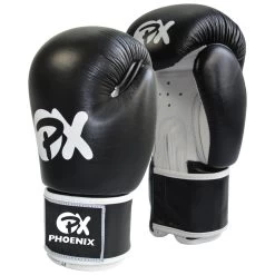 PHOENIX PX Boxhandschuhe Schwarz-weiß 10oz WAKO