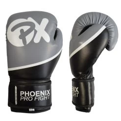 PHOENIX PX PRO FIGHT Boxhandschuhe PU Schw-grau