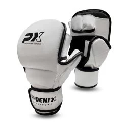 PHOENIX PX MMA Handschutz Leder Weiß