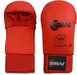 SMAI WKF- Kar-Handschutz O. Daumen Rot -Kampfsportausrüstung 100 FKRM SMAI WKF Kar Handschutz o Daumen rot Gr M 1 1280x1280