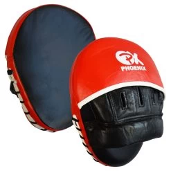 PHOENIX Handpratzen / Paar Gekrümmt Leder Schwarz-rot-weiß