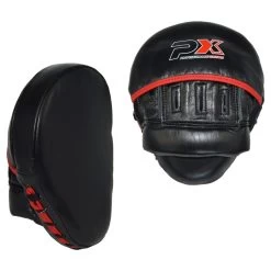 PHOENIX PX Handpratzen / Paar Gekrümmt Leder Schwarz-rot