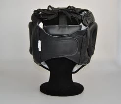 PHOENIX Kopfschützer Mit Gitter Leder Schwarz