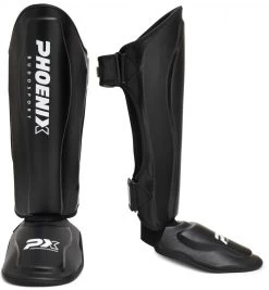 PHOENIX PX LEGACY Schienbeinspann SchÃ¼tzer, PU, Schwarz