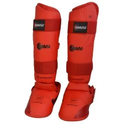 SPORTSMASTER WKF Schienbein/Spannschutz, Rot -Kampfsportausrüstung 100 SXRL SPORTSMASTER WKF SchienbeinSpannschutz rotGr L 1 1280x1280