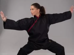 PHOENIX Kung Fu Jacke Mit Roten Applikationen