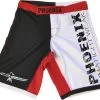 PHOENIX MMA Shorts Schw-weiß-rot, Stretch