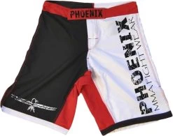 PHOENIX MMA Shorts Schw-weiß-rot, Stretch -Kampfsportausrüstung 618 S PHOENIX MMA Shorts schw weiss rot Stretch Gr S 1 1280x1280
