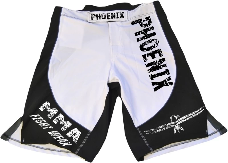 PHOENIX MMA Shorts Schw-weiß-grau, Stretch 4 PHOENIX MMA Shorts Schw-weiß-grau, Stretch - Image 4