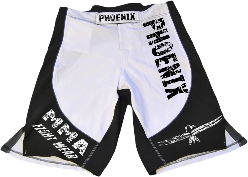PHOENIX MMA Shorts Schw-weiß-grau, Stretch 2 PHOENIX MMA Shorts Schw-weiß-grau, Stretch - Image 2