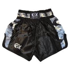PHOENIX Thai Shorts, "Contender" Schw-camo -Kampfsportausrüstung 654 XXS PHOENIX Thai Shorts Contender schw camo XXS 1 1280x1280