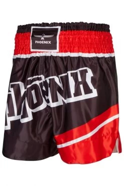 PHOENIX Thai Shorts, "FIGHTER" Schw-rot -Kampfsportausrüstung 725 S PHOENIX Thai Shorts FIGHTER schw rot S 1 1280x1280