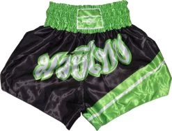 PHOENIX Thai Shorts, "FIGHTER" Schw-grün -Kampfsportausrüstung 726 PHOENIX Thai Shorts FIGHTER schw gruen 3 1280x1280