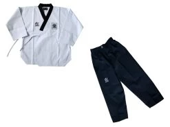 WACOKU WTF POOMSAE DAN Dobok, Male, Weiß/sr