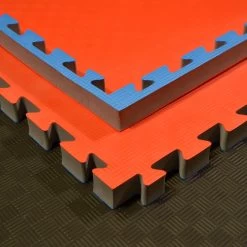 PHOENIX Kampfsportmatten Wendematte Rot/ Blau 100x100x4cm