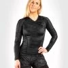 Venum Women Defender Rashguard - Long Sleeves - Schwarz