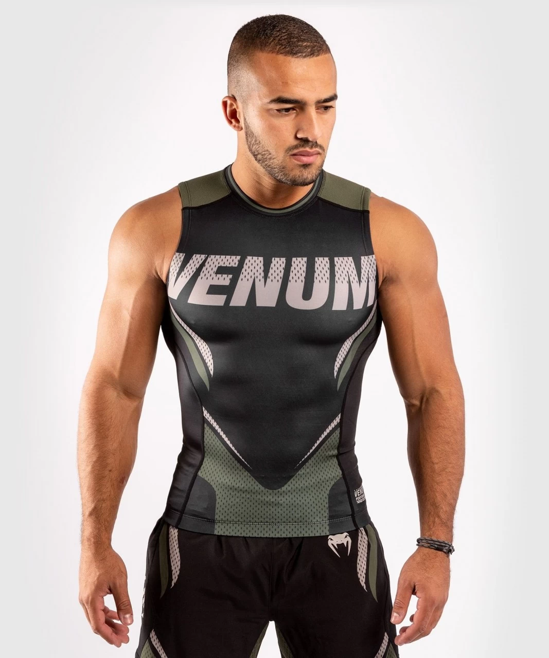 Venum ONE FC2 Rashguard Sleeveless Black / Khaki 7 Venum ONE FC2 Rashguard Sleeveless Black / Khaki - Image 7