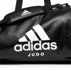 Adidas 2in1 Bag "Judo" Black/white PU L, AdiACC051J -Kampfsportausrüstung adiACC051 2IN1 BAG BLACK WHITE CLOSE UP 01 JUDOEscGCRQS2A4hu 1280x1280