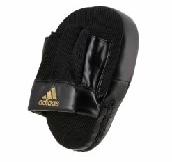 Adidas Speed Coach Paar-Pratzen, Schwarz/gold ADISBAC014 -Kampfsportausrüstung adiSBAC014 Coach Mitt black gold 0009 1280x1280