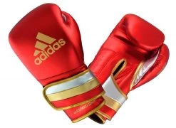 Adidas Adispeed Strap Up Boxing Gloves Red Metallic/gold, ADISBG501PRO -Kampfsportausrüstung adiSBG501 Red Gold Silver 01 1280x1280