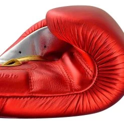 Adidas Adispeed Strap Up Boxing Gloves Red Metallic/gold, ADISBG501PRO -Kampfsportausrüstung adiSBG501 Red Gold Silver Close up 05 1280x1280
