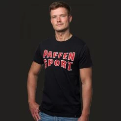 Paffen Sport Basic Logo T-Shirt (Athletic Fit) Schwarz Und Weiß