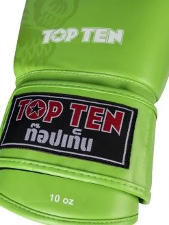 Top Ten Sparringhandschuhe „Ajarn“ -Kampfsportausrüstung top ten thaiboxing gloves ifma ajarn pu black green 22193 f detail1 2 1280x1280